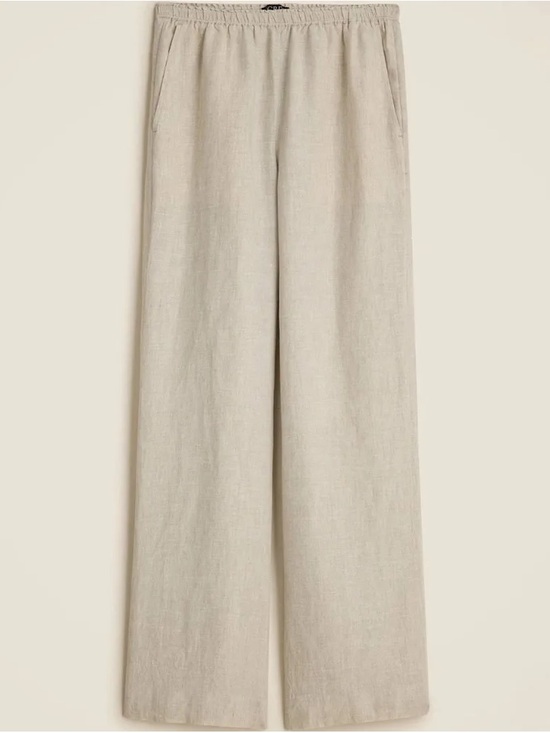 J. Crew Pants - J. Crew Stratus Linen Wide-Leg Pants in Flax